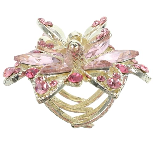 Happyyami pinza de pelo de de imitación pinzas para el cabello de las niñas mandíbula hair clips horquillas moño pinza de pelo para niñas mini clip de garra para Metal rosa