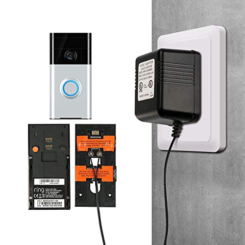 Doorbell Power Supply Adapter 26ft/8m, Transformer for Ring Doorbell Pro,Ring Doorbell, C - Wire Thermostat Adapter, Ring Video Doorbell 2, Nest Hello, Long Cable Power Adapter (24V AC/ 500mA)