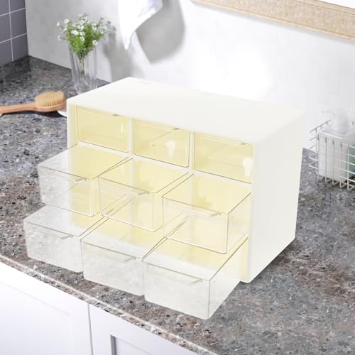 iplusmile Caja de Almacenamiento Tipo Cajón para Cosméticos y Artículos de Oficina, Organizador Plástico Compartimentos para Uso en Escritorio y Hogar - imagen 8