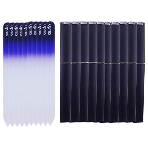 Professional Czech Crystal Shine Glass Nail Files Buffer Manicure Tools Kit Set for Nail Polishing - The Best Emery Boards for Fingernail & Toenail Care (10PK) Cover