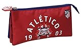 2387; portatodo triple Atletico de Madrid; producto oficial; dimensiones 22x11x3 cm