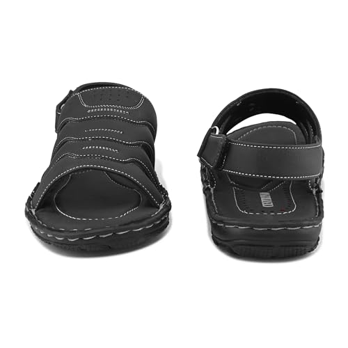 Image of Centrino Sandal for Men | Grip Insole for Stability | slippers /sliders for men |mens sandals casual | sandals for men|Modern Look with Straps | Comfortable Footwear (9265)