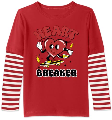 Image of BesserBay Valentines Day Unisex Kids Long Sleeve Top 2-14 Years