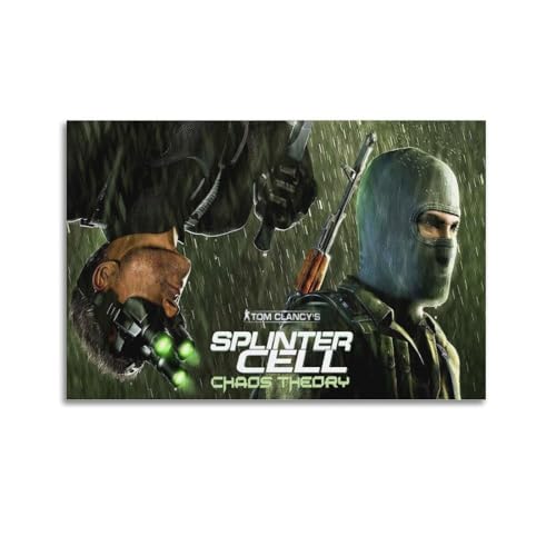 WYBRBHR Póster decorativo de Splinter Cell para videojuegos, 50 x 75 cm