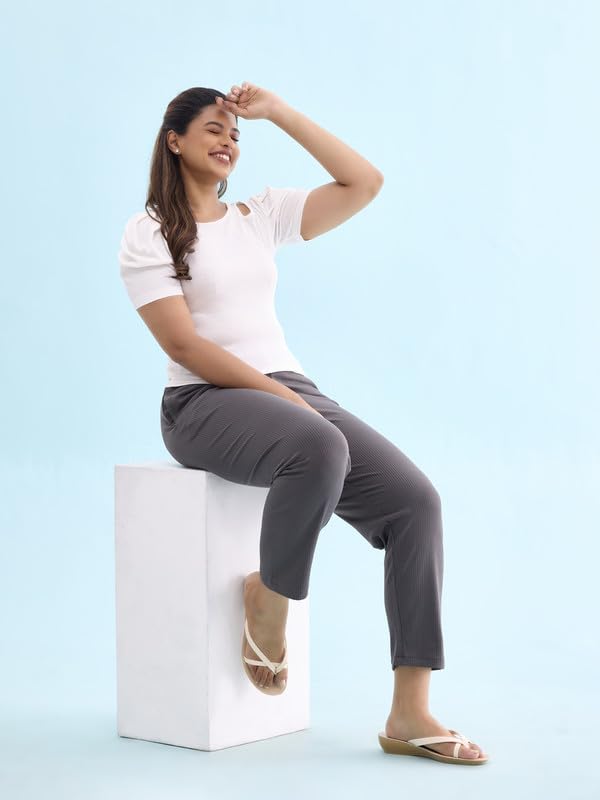 Image of GO Colors Women Rib Pant