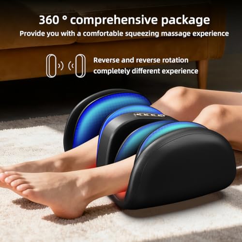 Masajeador de pies con calor, compresión de aire 3D, amasado profundo y masaje rodante para pies, pantorrillas y brazos, intensidad ajustable para relajación y alivio muscular, uso doméstico miniatura 3