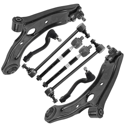 Image of Detroit Axle - AWD 8pc Front End Kit for 2017-2019 Kia Sportage 2016-2018 Hyundai Tucson, 2 Lower Control Arms with Ball Joint 2 Sway Bar Links 4 Outer Inner Tie Rods Replacement
