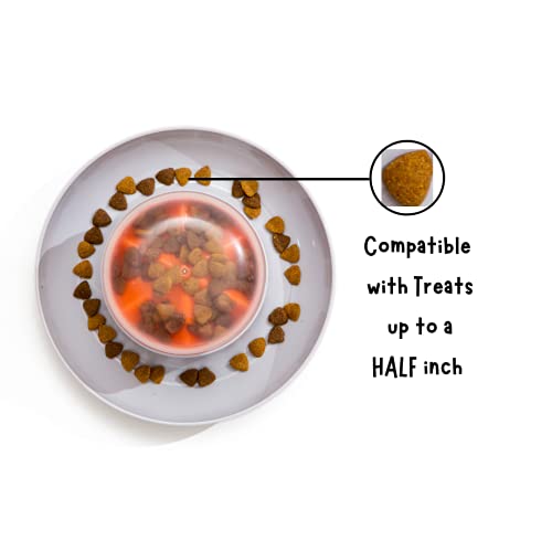 The UFO Interactive Push Button Food Treat Dispenser Bowl for Dogs & Cats for Fun Slow Feeding - Image 6