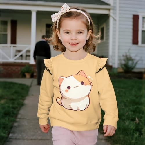 Sweatshirts for Girls Kids Long Sleeve Crew Neck Pullover Tops Casual School Active Shirts Fall Clothes4