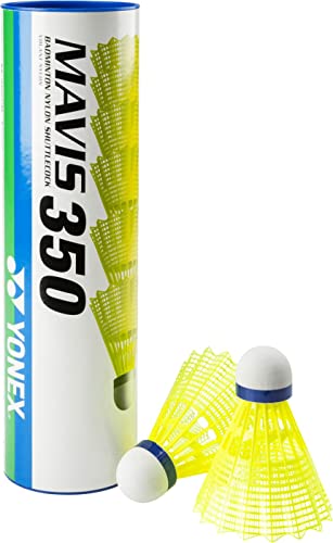 YONEX Badminton Shuttlecock Mavis 350 (Colour/Size: Yellow/Fast Red)