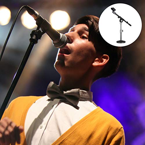 Milisten Desk Mic Arm Stand Adjustable Mic Bracket Tabletop Microphone Holder Streaming Broadcast Mic Mount For Meetings Lectures Online Chat Conferences Podcasts And More Desktop Accessories #TOP5