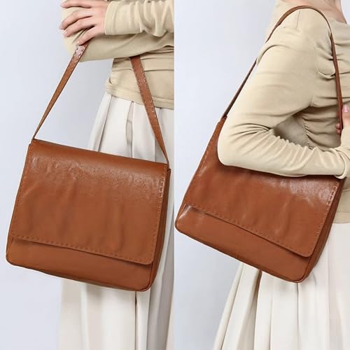 DORIS&JACKY Vintage Leather Shoulder Purse Women’s Designer Flap Top Handle Tote Purse2