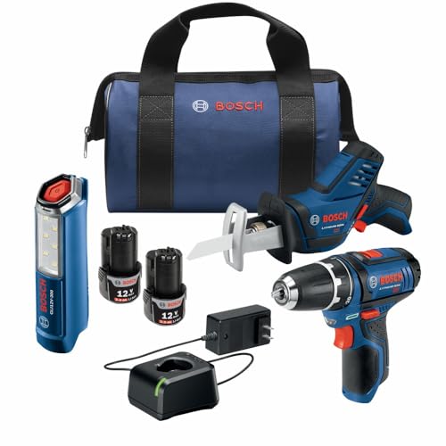 BOSCH GXL12V-310B22 12V Max 3 Tool Power Tool Combo Kit