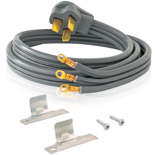 Eastman 3-Prong Electric Range Cord 40A 5ft Grey 61268