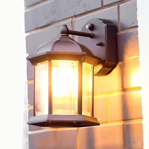 Aplique de pared exterior negro E27 de 9.1'' para iluminación de casas 2