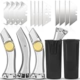 4 Pack Heavy Duty Fixed Roofing Knife with 16 Pcs Replacement Blades, Navajas Para Roofing and Drywall Tools, Shark Vinyl Utility Cutter for Carpet, Indoor Outdoor Construction Marking Herramientas