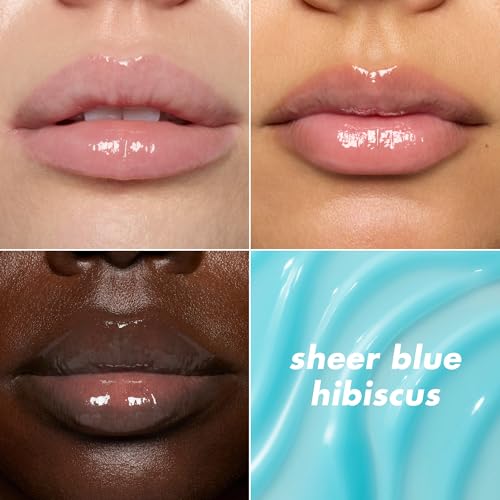 Image of e.l.f. SKIN Thirst Burst Lip Treatment, Sheer Blue Hibiscus | Hydrating Lip Balm Moisturizer for Plumping & Relieving Dry Lips, Vegan & Cruelty-Free, Blue Hibiscus