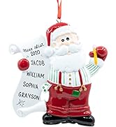 UniqXmas Personalized Santa Christmas Ornament 2023 - Free Customization | Santa Claus with Nice ...