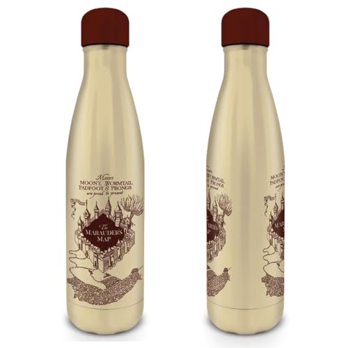 Botella Harry Potter Mapa del Merodeador de acero para llevar al instituto 2