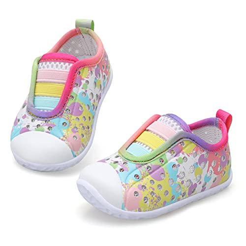 Image of FEETCITY Baby Sneakers Girls Boys Lightweight Breathable Mesh Non-Slip First Walkers Shoes 0-6 Months Infant