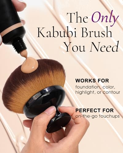 Ultra Large Blend & Blur Kabuki Brush for Body Leg Makeup Tattoo Cover Up Self Tanning, Self Tanner Brush for Self Tan, Back Tanning Applicator for Sunscreen Lotion Bronzers, Body Coverage Perfector - Image 3