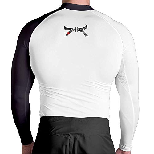 Rash Manga Longa Surf JiuJitsu Black or White Atlética Tamanho:GG;Cor:Preto