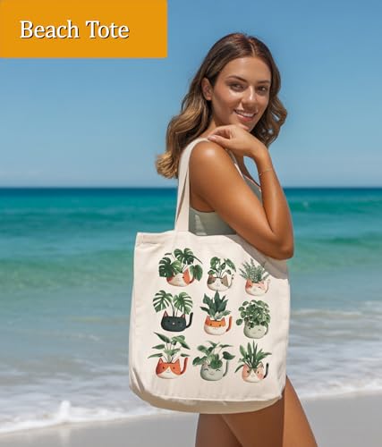 Image of Cat Gifts Tote Bag for Women Girls, Cat Lover Gifts Tote Bag for Daughter Besties, Medium Size with Inner Pocket