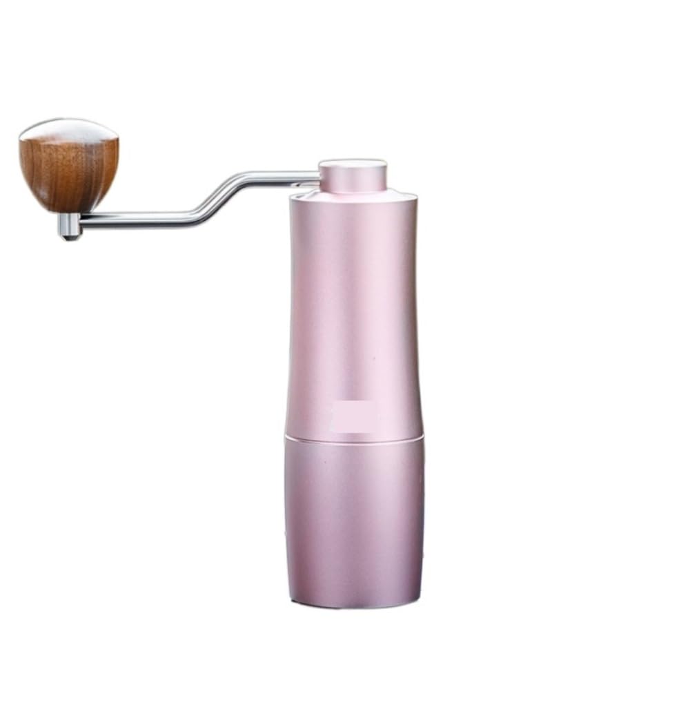 French Press Ręczny Młynek Do Kawy Ziaren Aluminiowa Obudowa Szlifowanie Stali Nierdzewnej Dzbanek Kawy(Pink)