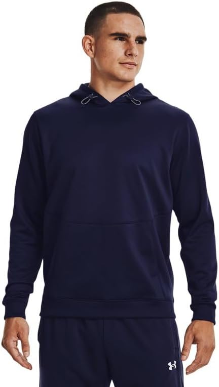 Under Armour Fleece Storm Mens Hoodie L Midnight Navy-white