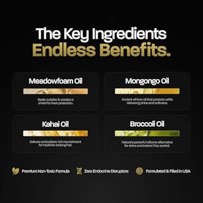 BASED Hair Elixir - Weightless Shine Serum with Heat Protection, Controls Frizz & Flyaways, Nourishes with Meadowfoam & Mongongo Oils, Non-Toxic Formula for All Hair Types (1 Fl Oz, Pack of 1)