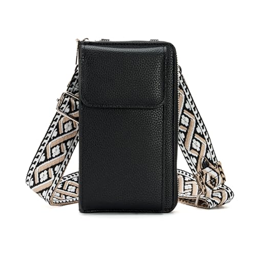 Small Leather Crossbody Bags for Women, Mini Over Shoulder Handbag Purse with Credit Card Slot