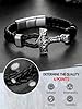 FaithHeart Mens Viking Bracelets Punk Norse Mjolnir Thors Hammer Pendant Leather Bracelet Black Wax Rope Wristband Hip Hop Jewellery Birthday Gifts #3
