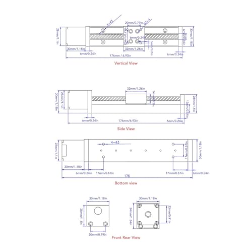 Mesa deslizante lineal para automatización: precisión X Y Z con motor 28 de 100mm de carrera 5