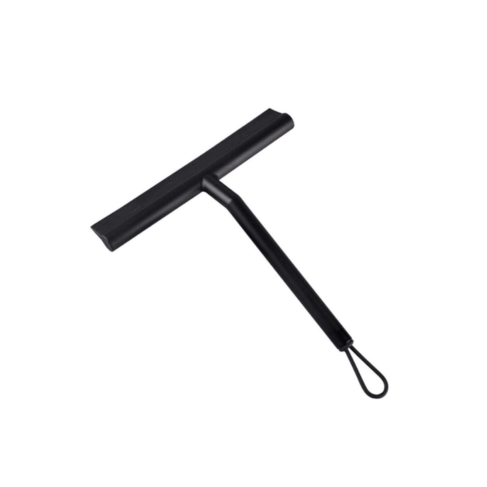 FGJsfhrDTU White Black Silicone Squeegee Glass Wiper with Holder(Black)