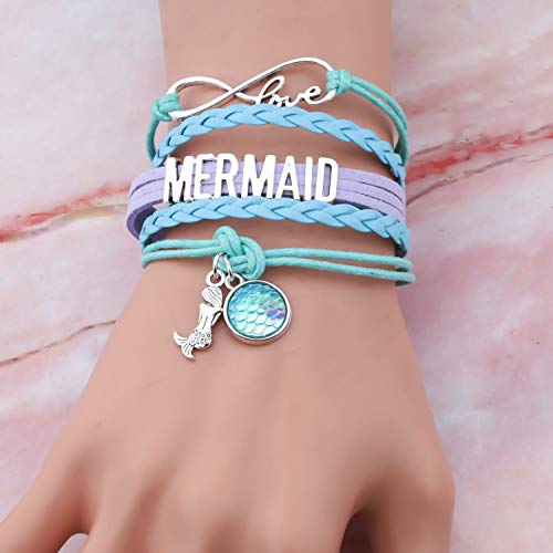 HOLLP Mermaid Infinity Love Bracelet Mermaid Jewelry Beach Jewelry Mermaid Gifts for Girls4
