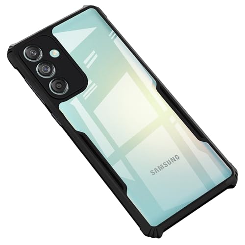 Image of Amazon Brand - Solimo Back Case Cover for Samsung Galaxy M55 5G | Compatible for Samsung Galaxy M55 5G Back Case Cover | Clear Case with Camera Protection | (TPU + PC | Matte Black)