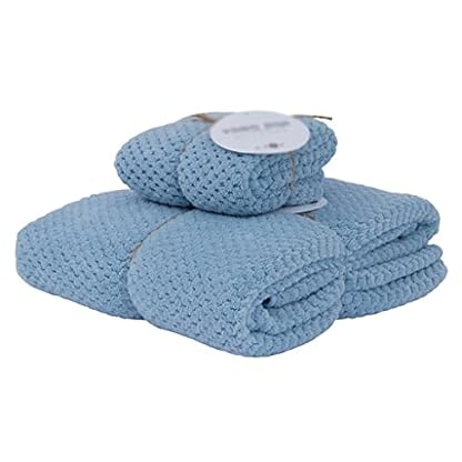 Handtuch-Badetuch, 2-teiliges Set zum Waschen von Gesicht und Baden, Haushalt, weich, saugfähig, für Damen und Herren (Farbe: D, Größe (B