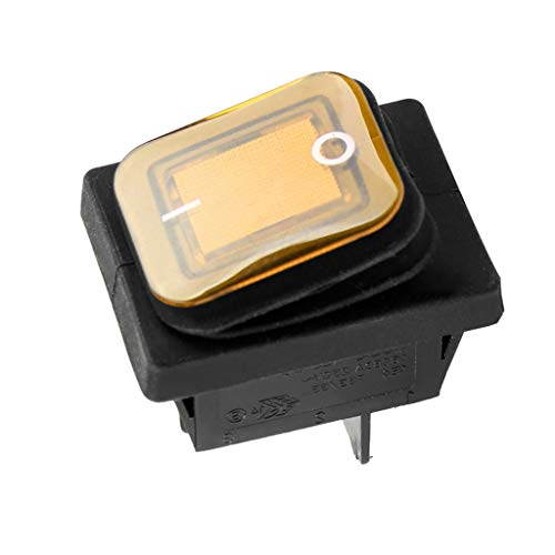 balikha Luz Amarela Automática Automática LIGADA DESLIGADA Botão SPST de 4 Pinos 12V Spot Boat Rocke