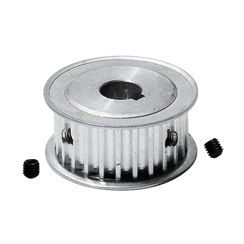 AXWERB Professional HTD5M 24T Timing Pulley 24Teeth Toothed Belt Pulley with Keyway 16mm Width 8/10/12/12.7/14/16/20mm Bore Transmission Pulley (Size : Bore 19mm Key 6x2.8, Color : Width16mm)