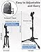 Mictop 2 Pack Desktop Mic Stand, Portable Foldable Tripod with Mic Clip Holder, Adjustable Microphone Stand For Dynamic Microphone.