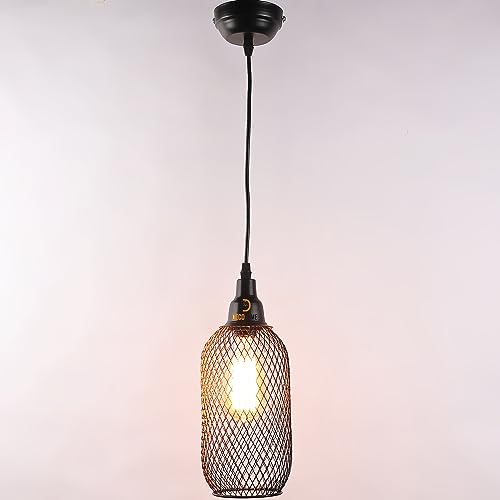 Image of DECOHOME Modern Hanging Ceiling Lamp Lights for Home & Decor | Premium Finish Pendant Light for Living Room, Bedroom & Dining Area | Stylish Indoor Lighting | Chandelier Lights (Cylindrical-Black)