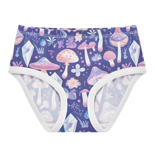 Wusikd Cute Mushrooms Girls' Underwear Cotton Flowers Girls Briefs Soft Toddler Underwear 2T