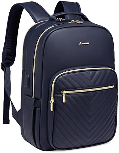 LOVEVOOK Laptop Backpack for Women, Leather