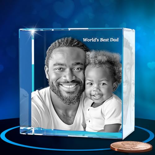 ArtPix 3D Crystal Photo, Personalized Gifts for Women, Wife, Her, Him, Men, Grandma, Great Customized Gift With Your Own Photo, Custom Glass 3D Laser Etched Picture Wedding