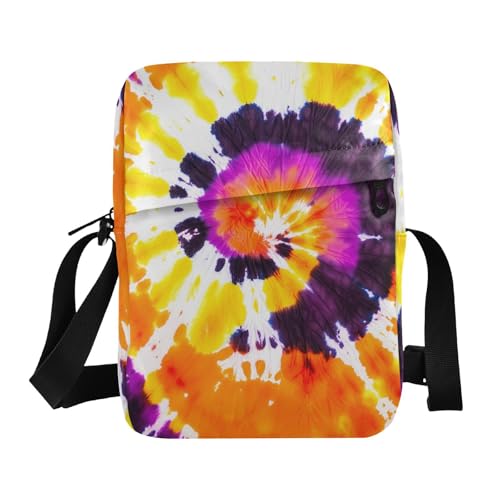 Crossbody Bag Tie Dye Color Messenger Bag for Women Men Purse Shoulder Bag Satchel Bag with Adjustable Strap 214C1693