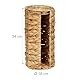 Relaxdays Toilettenpapier Aufbewahrung, 3 Rollen, HxD: 34 x 18 cm, Wasserhyazinthe, Reserverollenhalter stehend, Natur