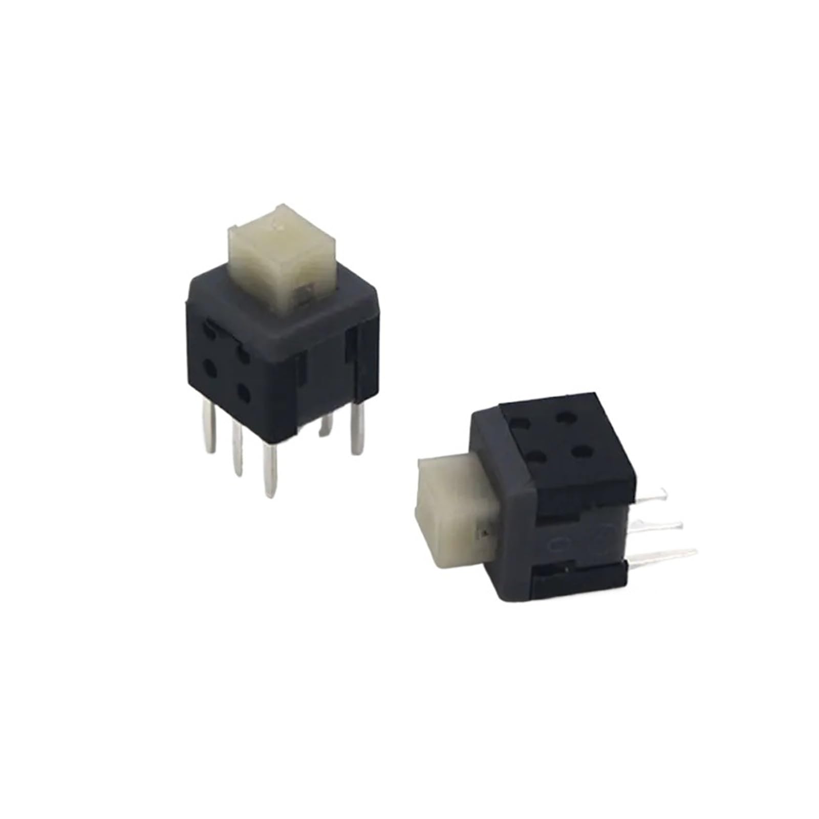 10 Uds interruptor de Reinicio pequeño 5,8 * 5,8mm con 6 pies bloqueo táctil cabeza plana