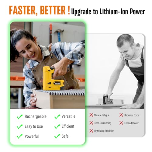 image for POPULO Electric Staple Gun, 2 in 1 Electric Stapler Tacker 4V Cordless