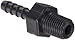 Banjo HB025 Polypropylene Hose Fitting, Adapter, 1/4" NPT Male x 1/4" Barbed