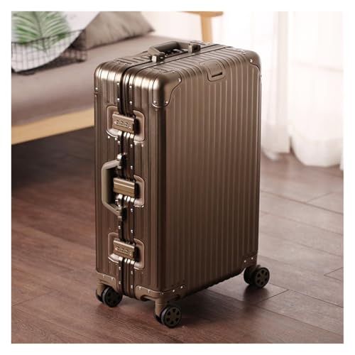 20" 24''26''28 Inch Aluminum Suitcase Alloy Trolley Case Universal Luggage Men Women's Travel with Wheels(Blue,26 inches)3